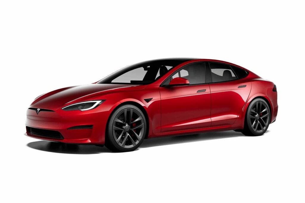 Tesla Model S Plaid front three quarter