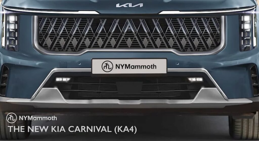 Kia Carnival 2023 front (Facelift) render