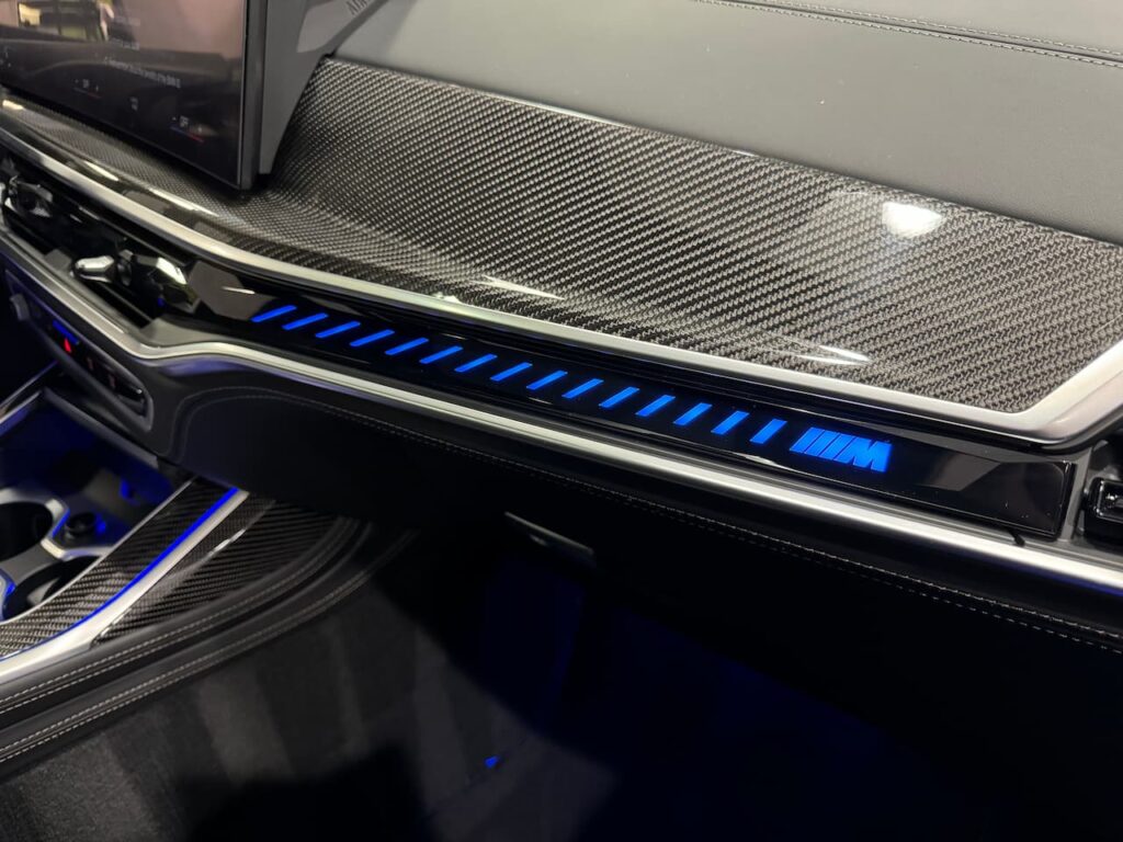 2024 BMW X7 M60i dashboard ambient light stripe
