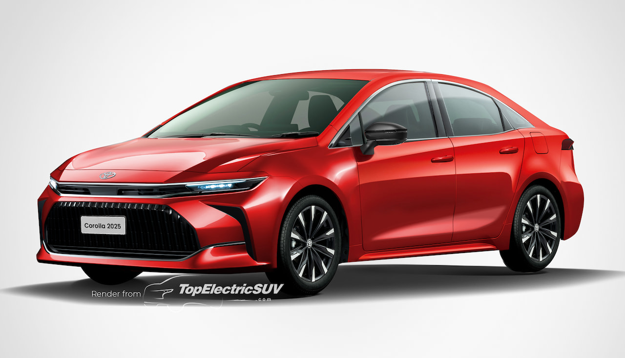 Next-gen 2025 Toyota Corolla rendering