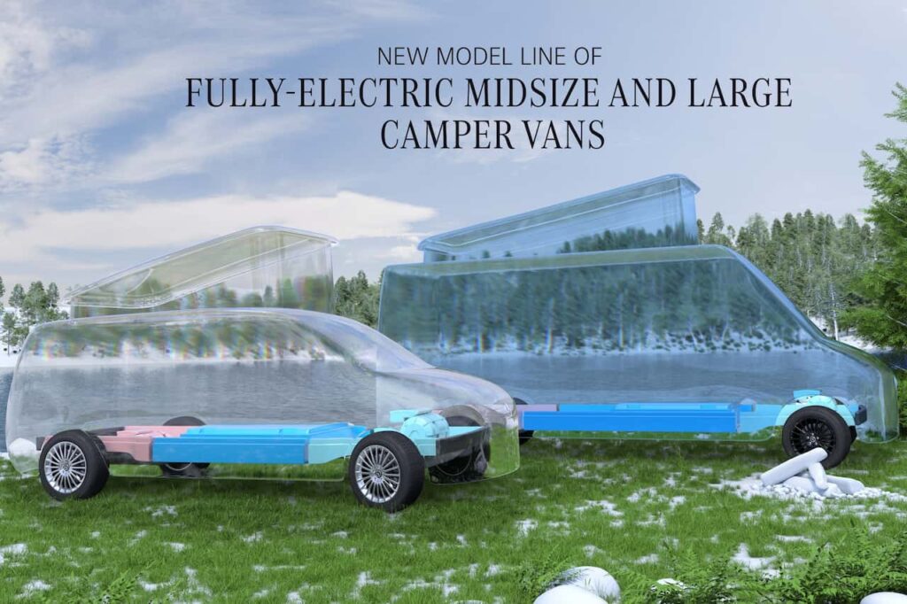 Large Mercedes electric camper van teaser