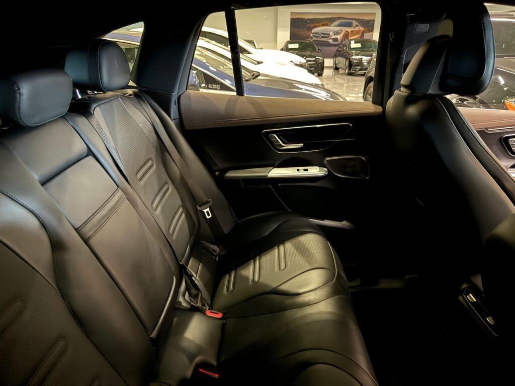 Mercedes-AMG EQE SUV rear seat live image