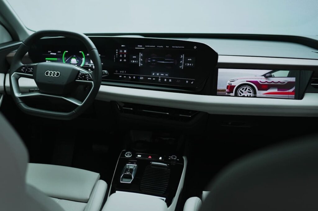 Audi Q6 e-tron dashboard displays