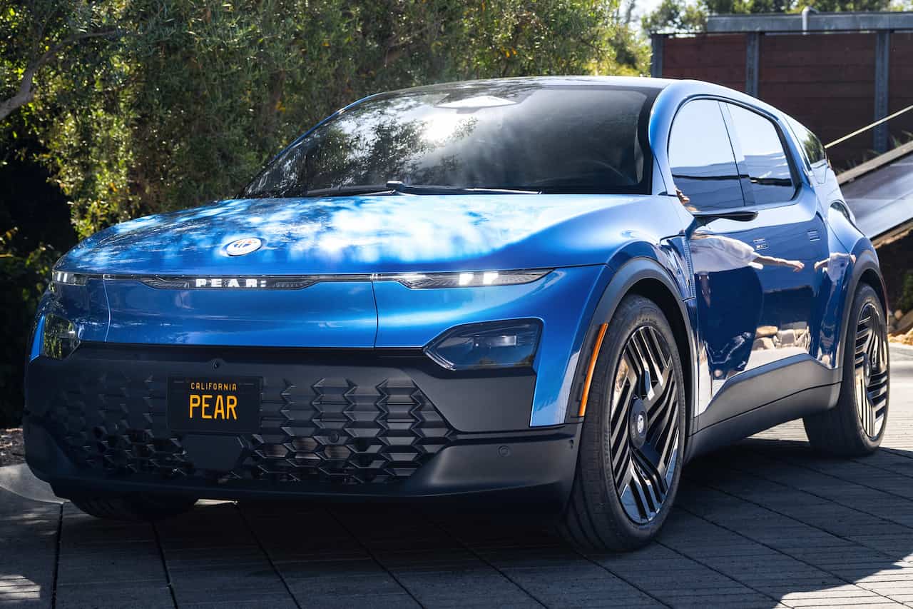 Fisker Pear front three quarter official image