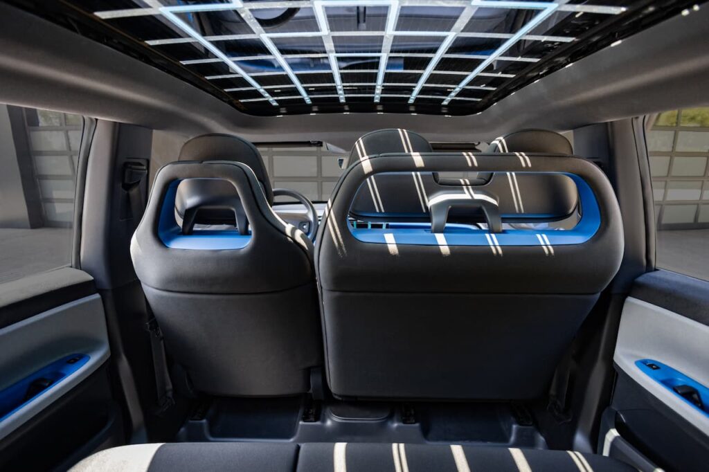 Fisker Pear solar roof interior view official image