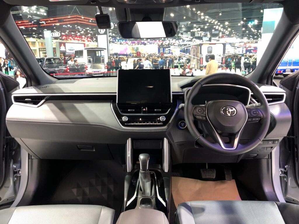 New Toyota Corolla Cross Hybrid (facelift) interior dashboard live image