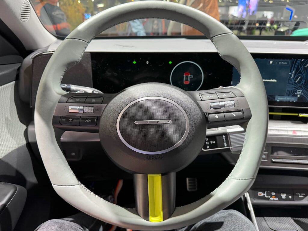 2024 Hyundai Kona Electric morse code on steering wheel