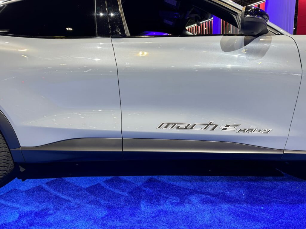 2024 Ford Mustang Mach-E Rally door graphics live image