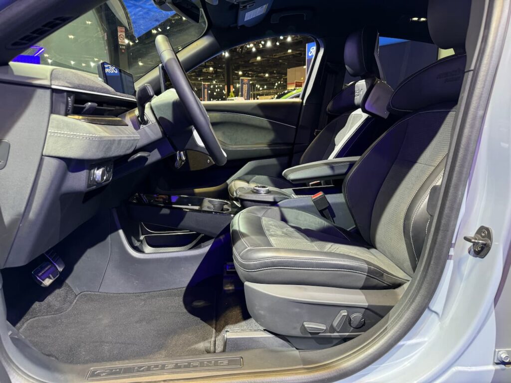 2024 Ford Mustang Mach-E Rally front seats live image