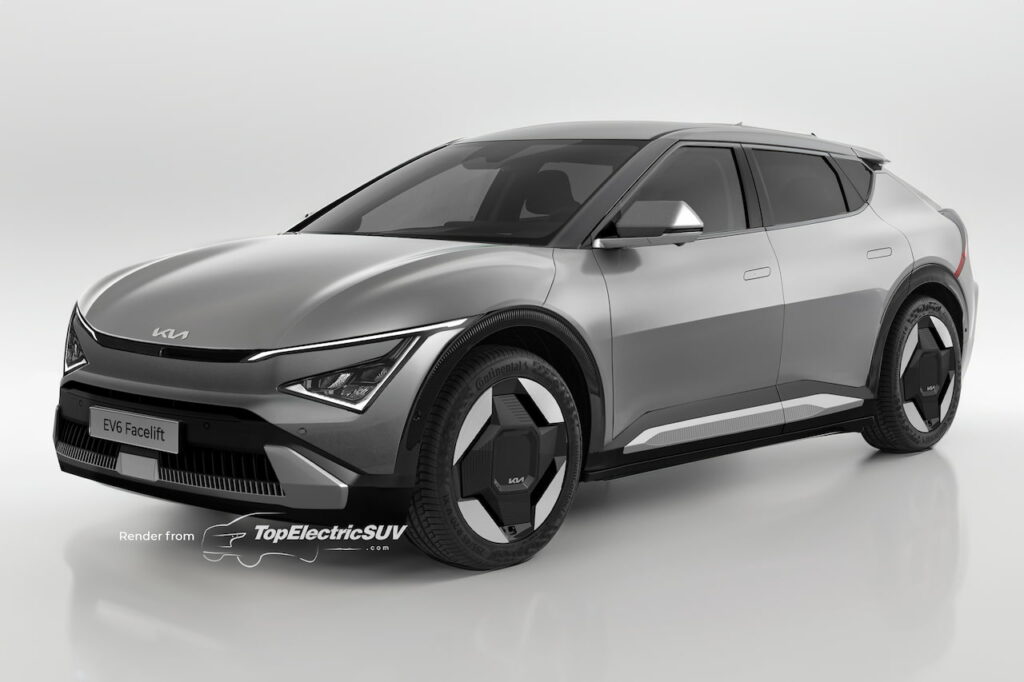Kia EV6 Facelift (2024 launch) render