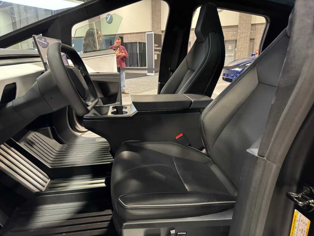 Tesla Cybertruck driver's seat live image