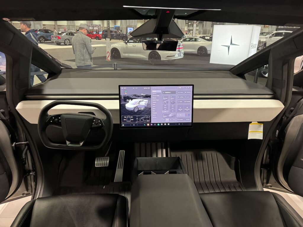 Tesla Cybertruck interior live image