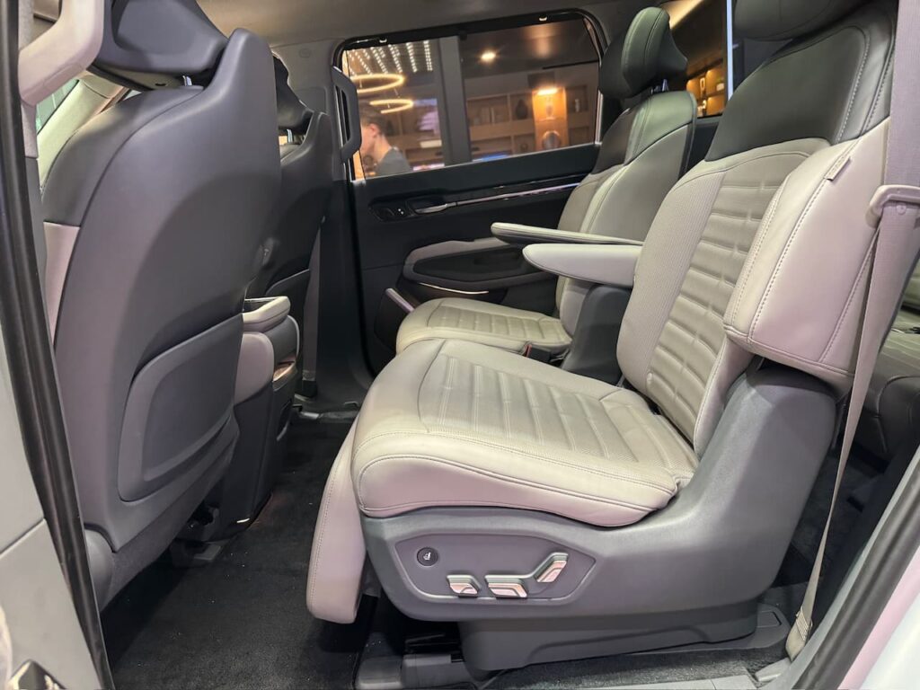 2024 Kia EV9 second-row seat 2023 LA Auto Show