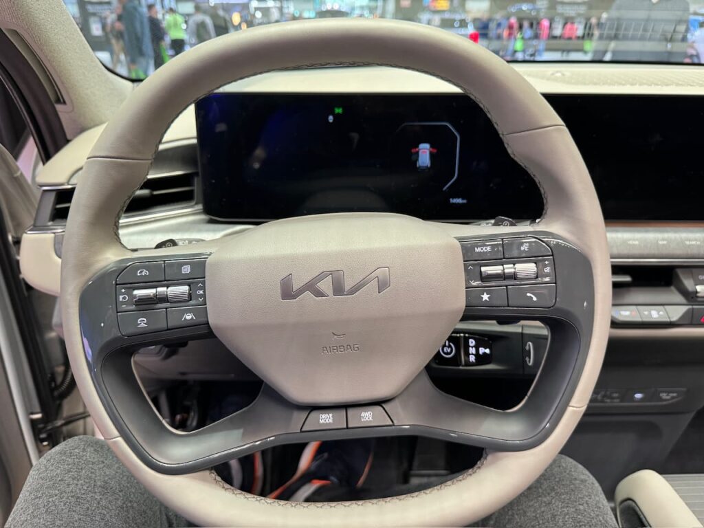 2024 Kia EV9 steering wheel 2023 LA Auto Show