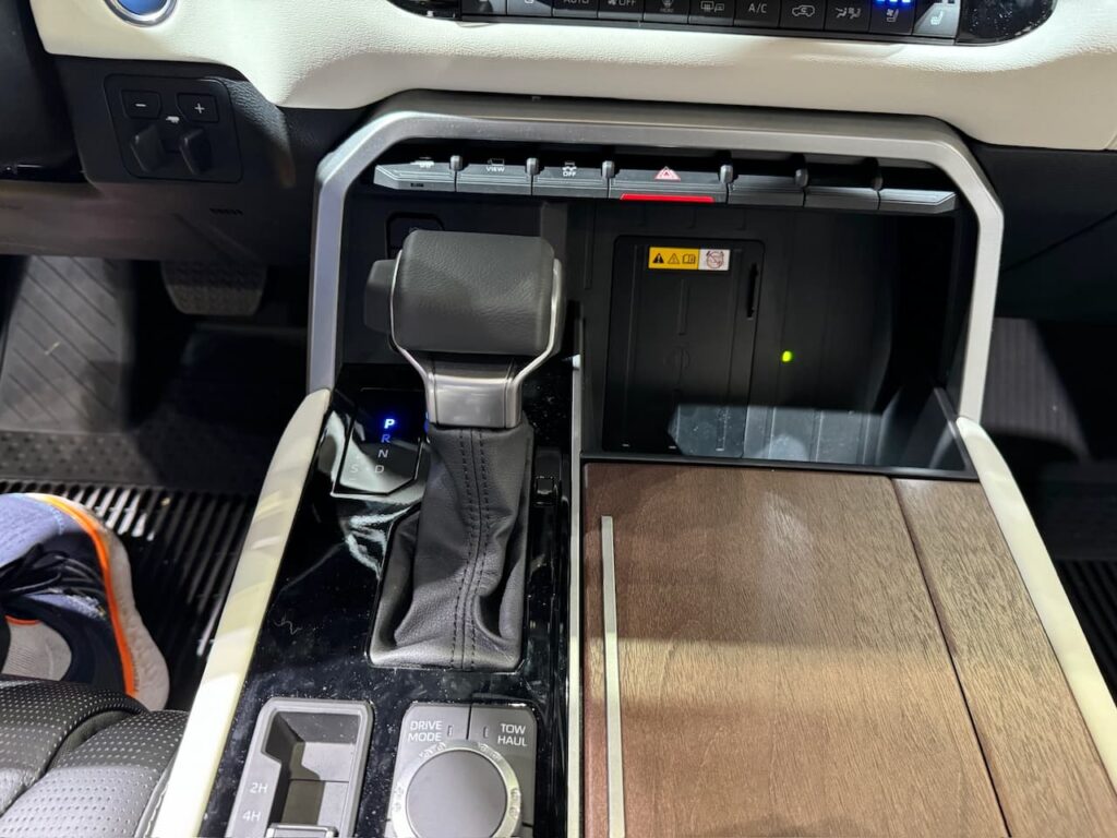 2024 Toyota Sequoia Capstone center console