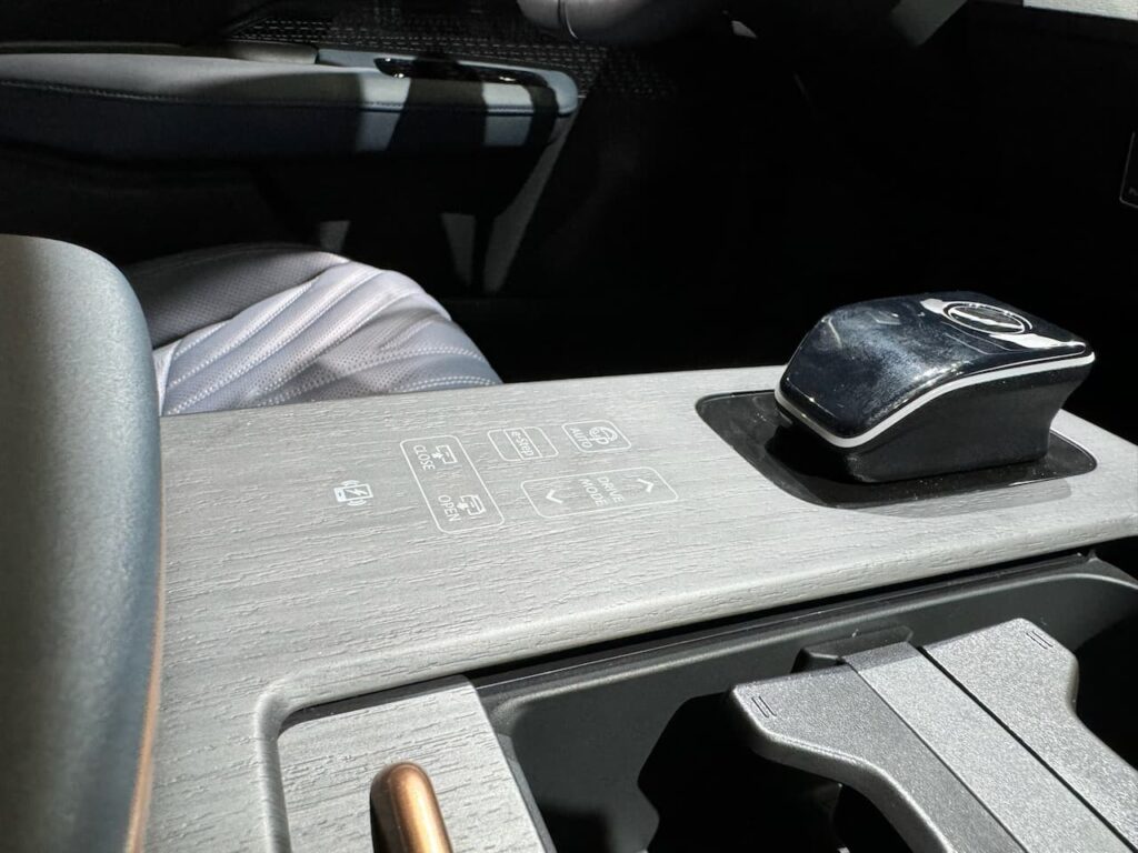 Nissan Ariya Platinum+ e-4orce center console touch-control buttons