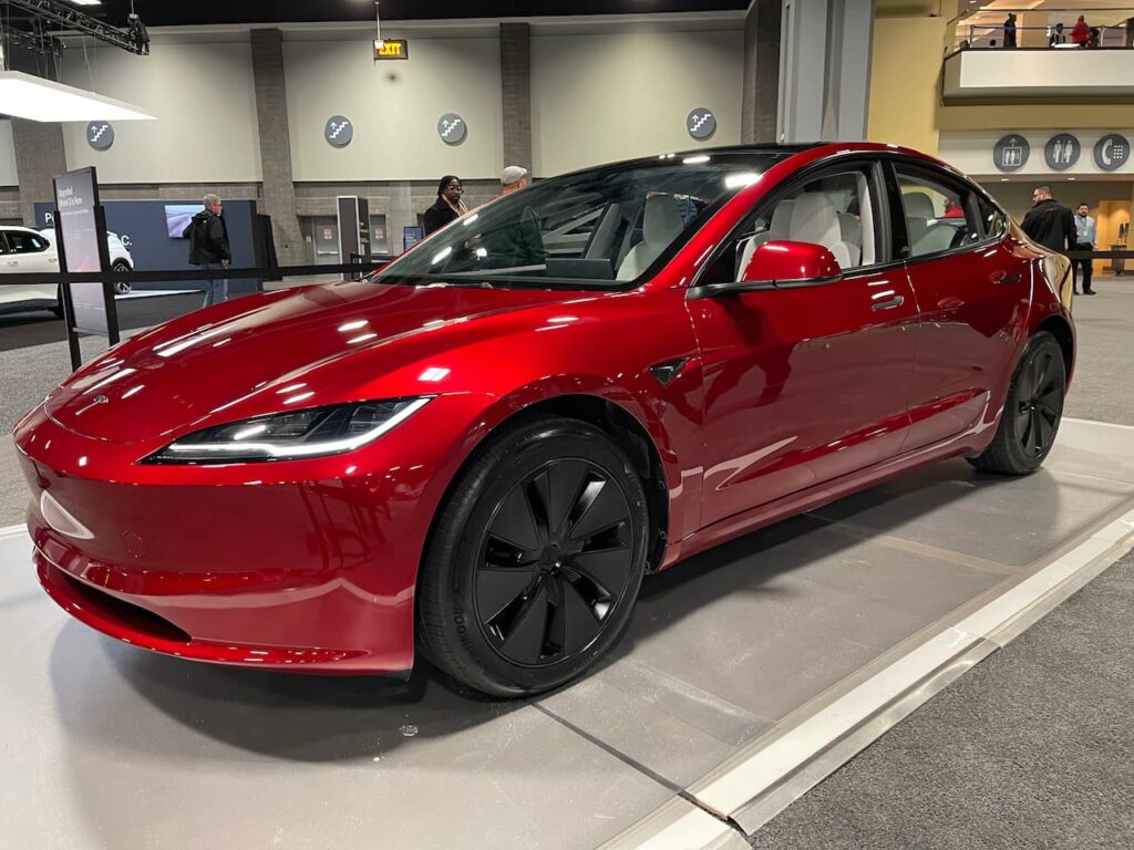 2024 Tesla Model 3 front three quarter live image