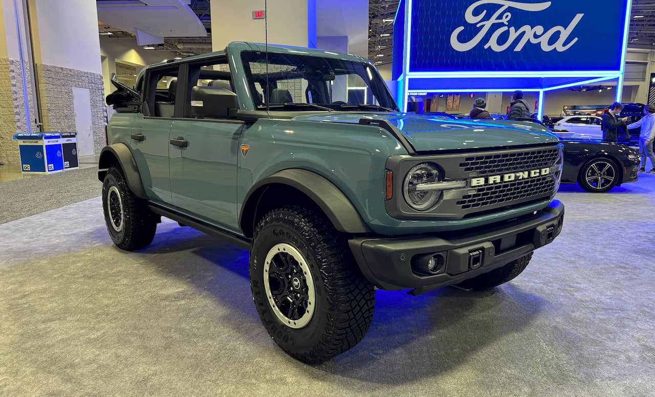 Ford Bronco with roof panels open