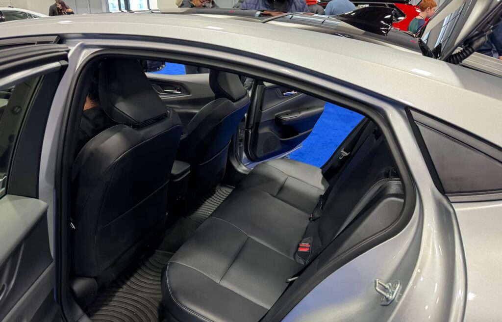 New Toyota Prius rear seat