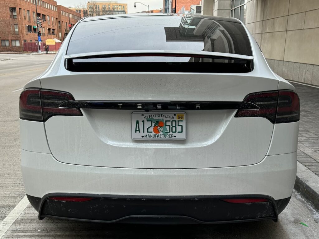 Tesla Model X rear live image