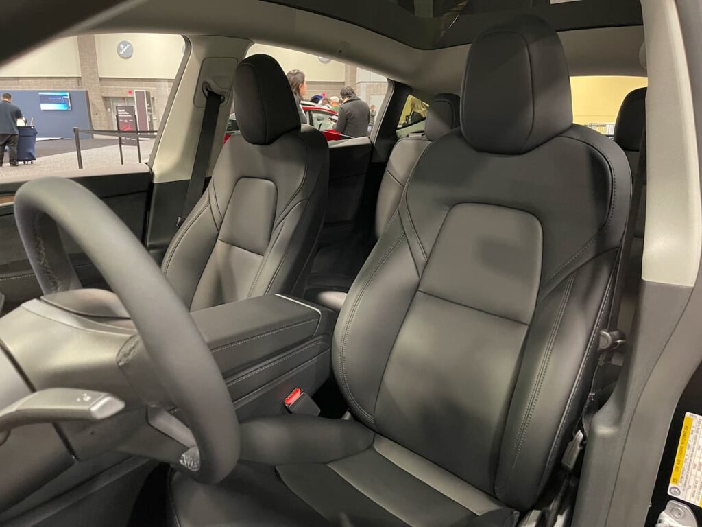Tesla Model Y Performance front seats