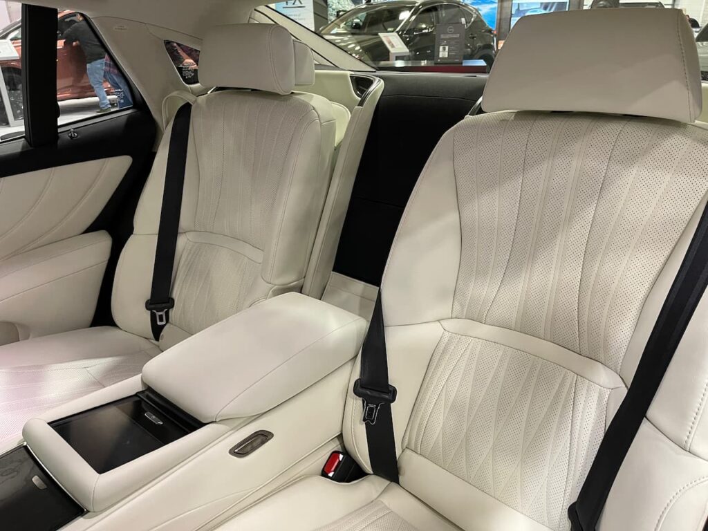 2024 Lexus LS Hybrid rear seat close-up view