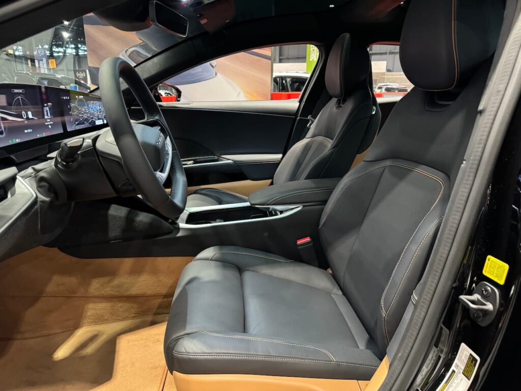 2024 Lucid Air Touring Infinite Black Metallic Stealth package driver's seat