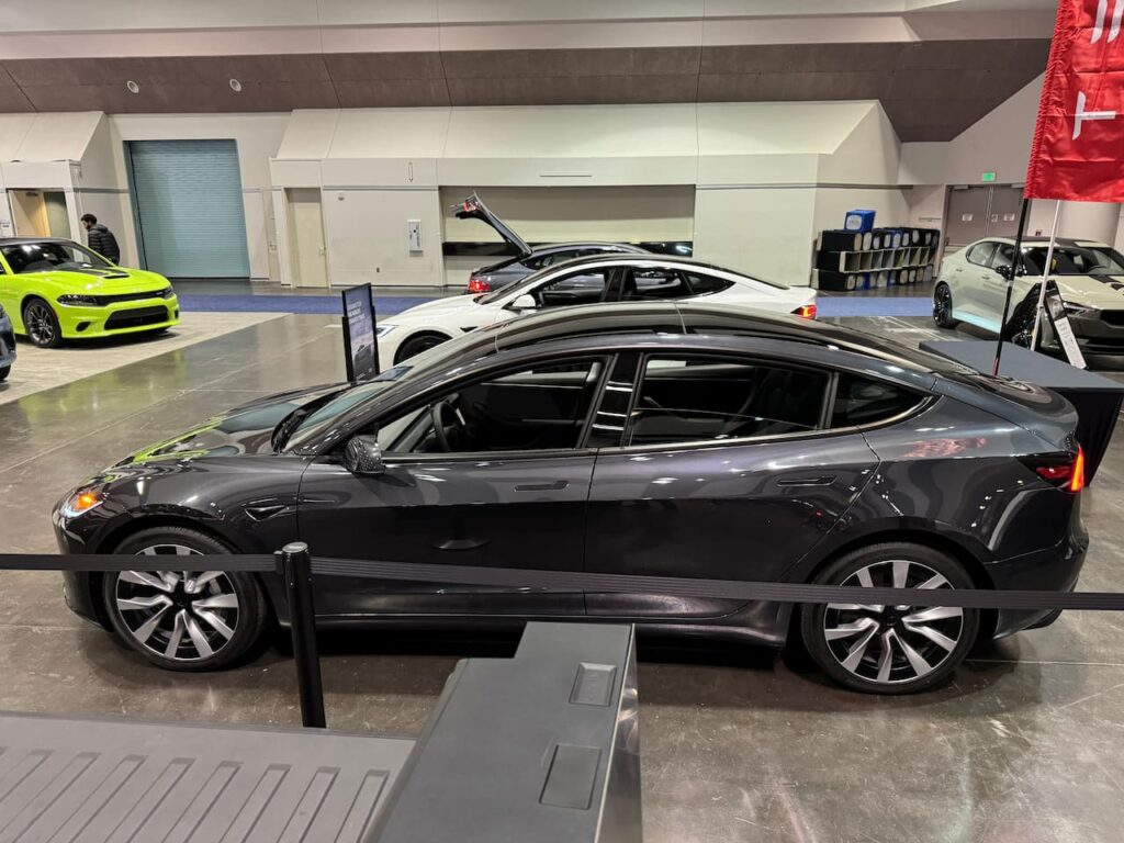2024 Tesla Model 3 Stealth Grey side profile