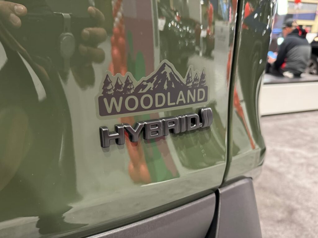 2024 Toyota RAV4 Hybrid Woodland Edition liftgate badge