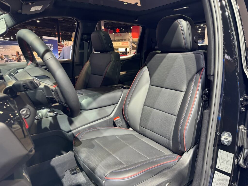 Chevrolet Silverado EV RST Black front seats