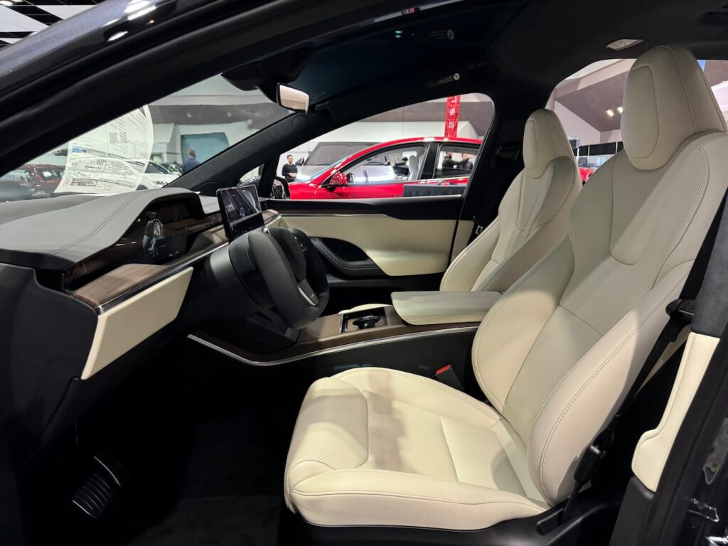 Stealth Grey 2024 Tesla Model X driver's seat
