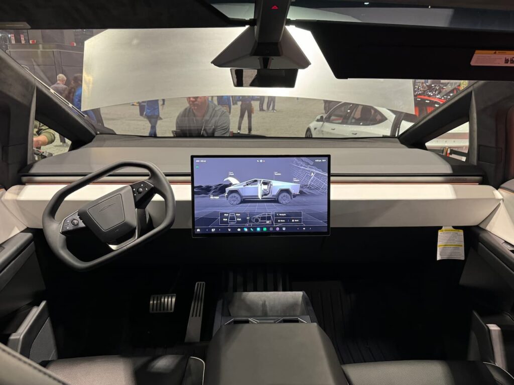 Tesla Cybertruck interior 2024 Chicago Auto Show