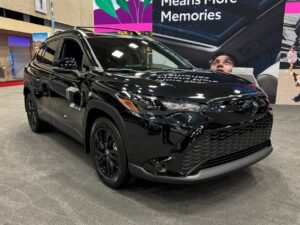 2024 Toyota Corolla Cross Hybrid Nightshade front three quarter