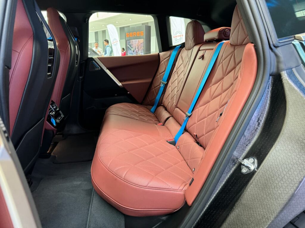 BMW iX M60 rear seat